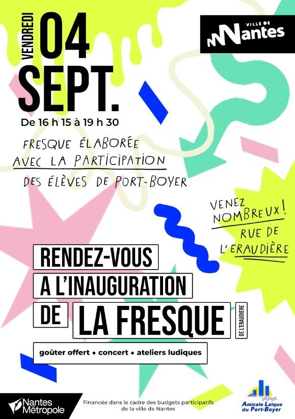 Inauguration fresque Port-Boyer Ecole Elémentaire Port Boyer Nantes