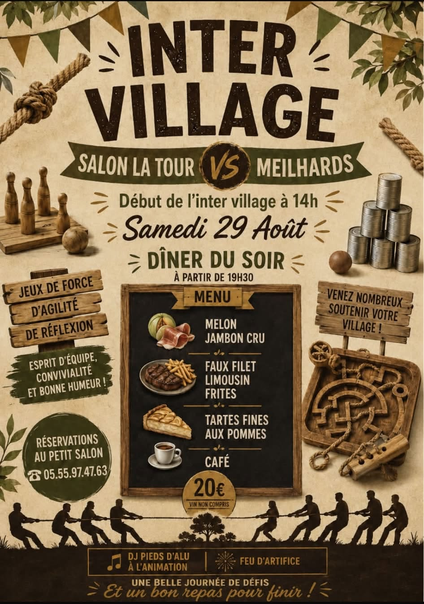 Intervillage Salon-la-Tour contre Meilhards  Salon-la-Tour