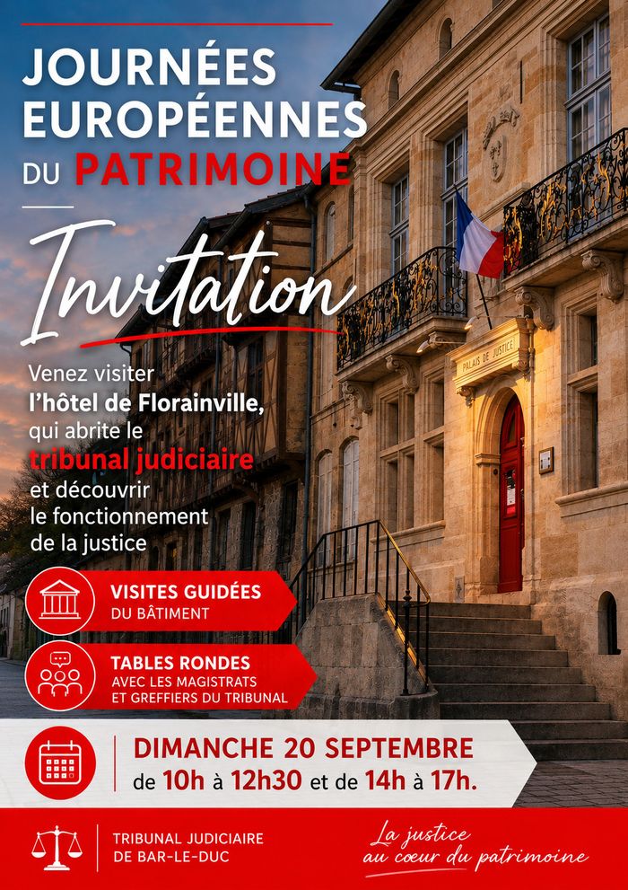 Invitation à la découverte du Tribunal de Troyes, Tribunal Judiciaire, Bar-le-Duc