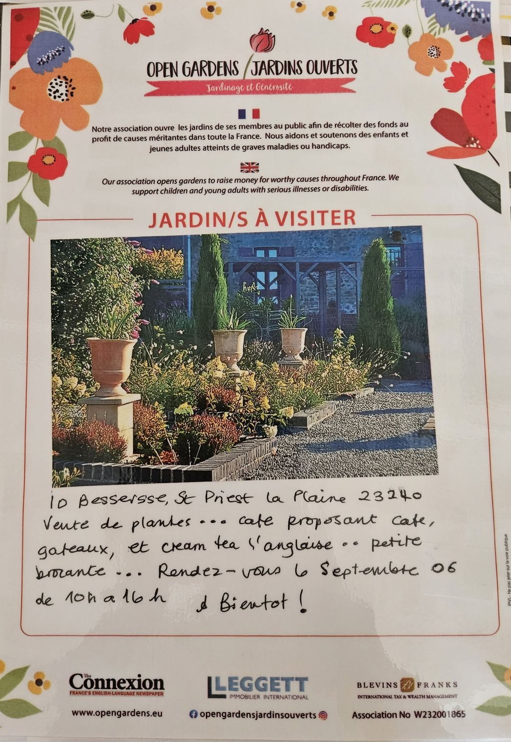 Jardin ouvert pour la bonne cause  Saint-Priest-la-Plaine