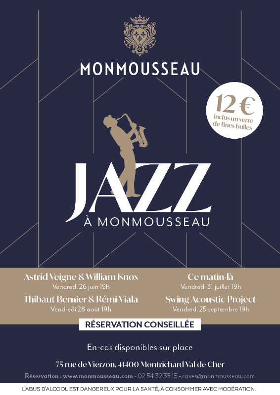 Jazz aux Caves Monmousseau à Montrichard Montrichard Val de Cher