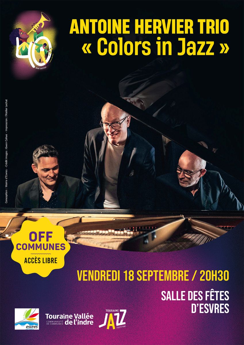 Jazz en Touraine Off communes Antoine Hervier Trio Place Auguste Noyant Esvres 2026-09-18