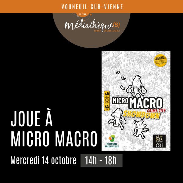 Jeu coopératif Micro Macro Crime City Vouneuil-sur-Vienne