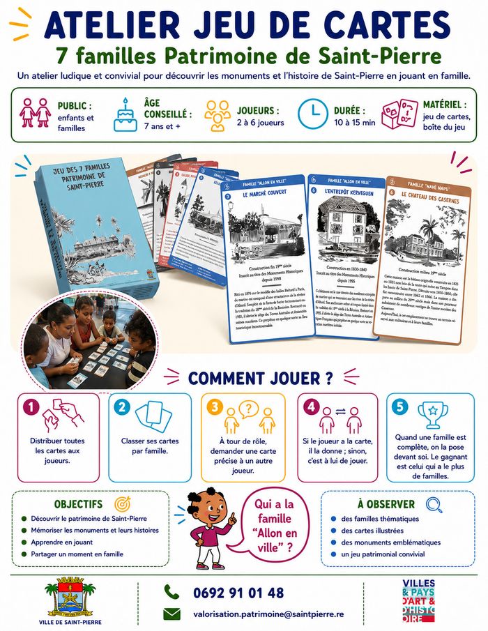 Jeu de cartes 7 familles Saint-Pierre Patrimoine Centre de ressources Pierre Macquart Saint-Pierre