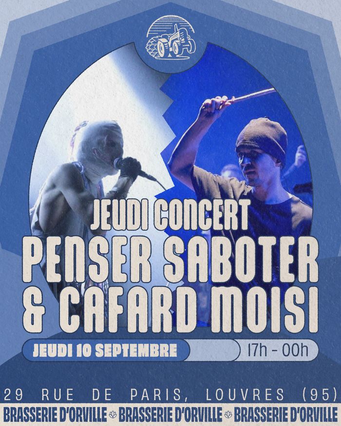 Jeudi Concert [Penser Saboter & Cafard Moisi], Brasserie d&rsquo;Orville, Louvres