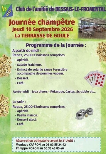 Journée champêtre Goule Bessais-le-Fromental 2026-09-10