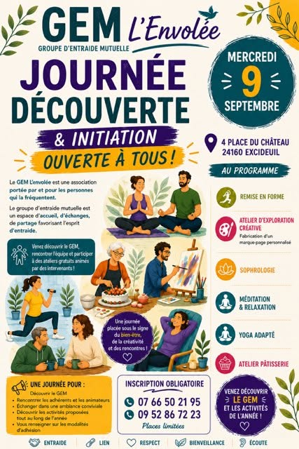 Journée de découverte au GEM L&rsquo;envolée  Excideuil