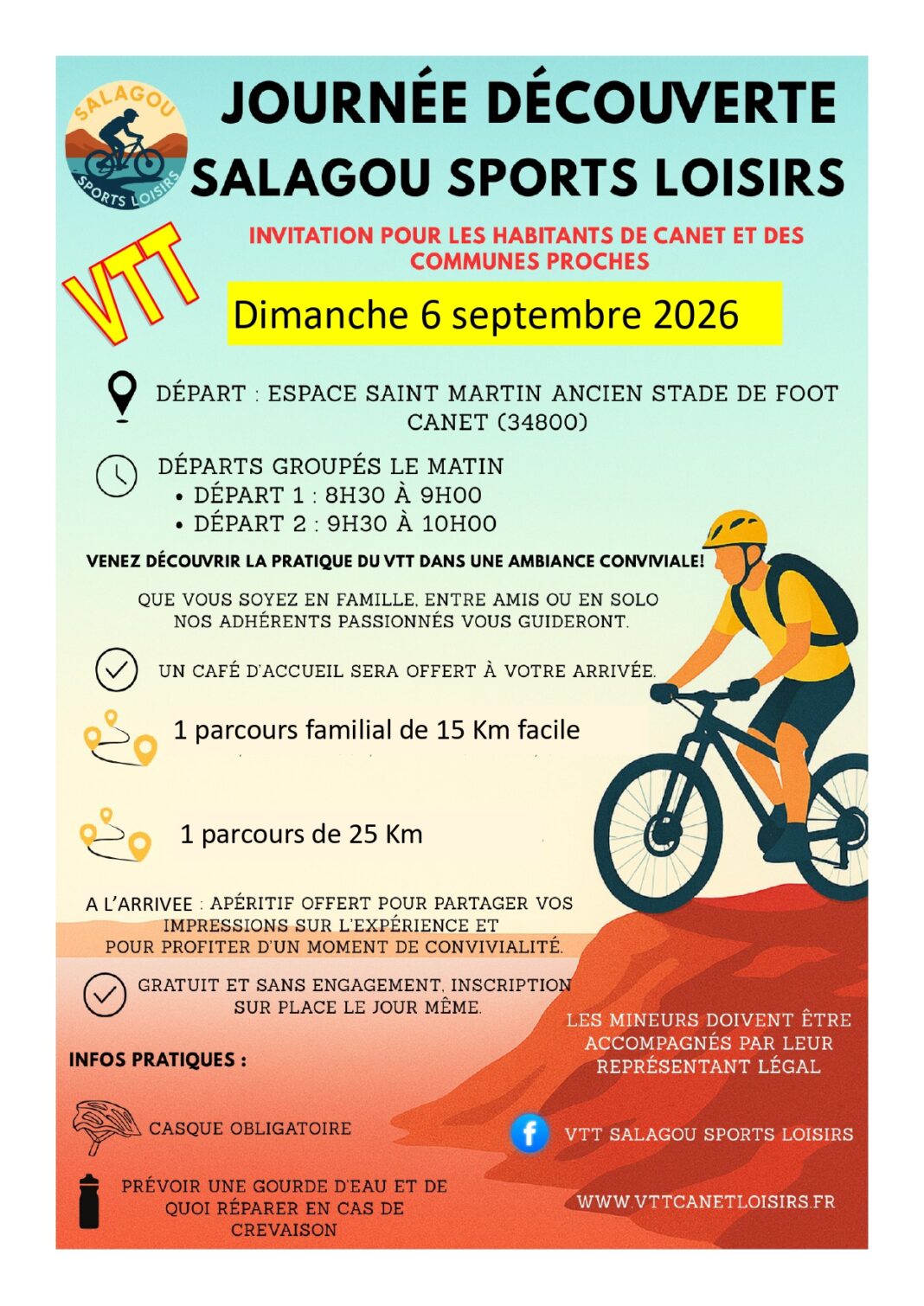 JOURNÉE DE DÉCOUVERTE DU VTT Canet