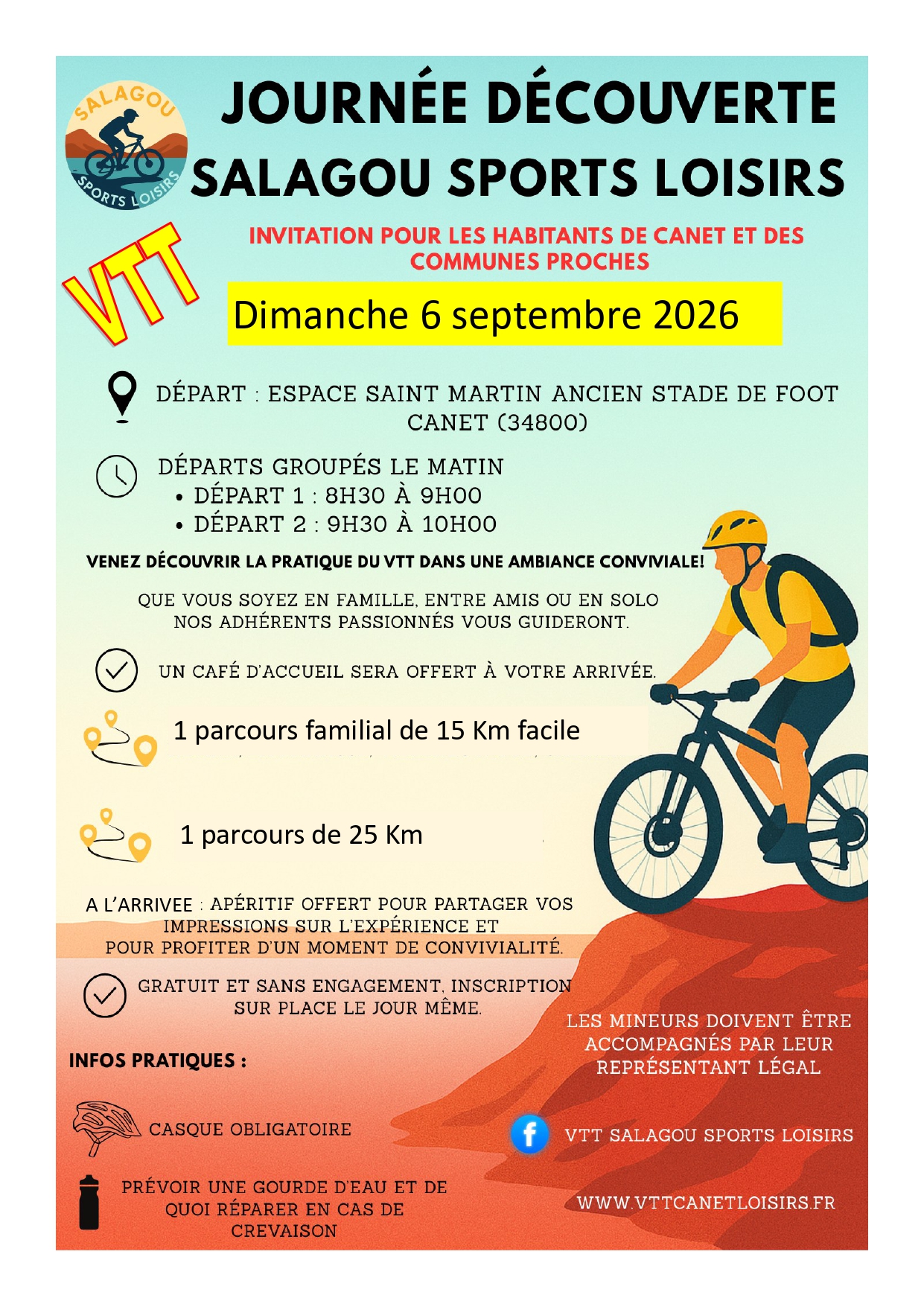 JOURNÉE DE DÉCOUVERTE DU VTT Canet