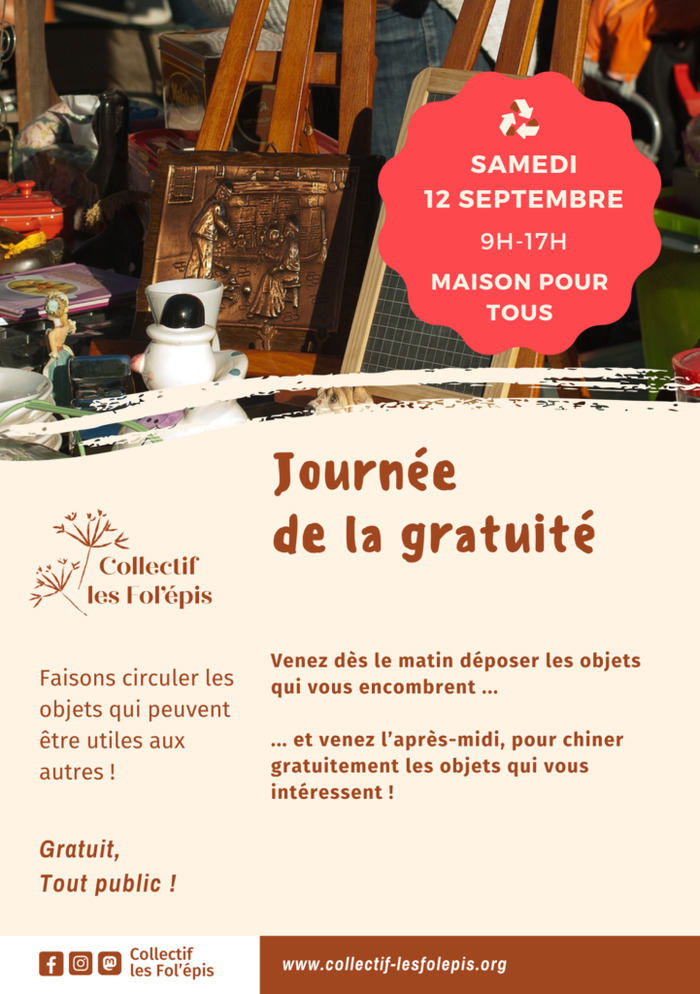 Journée de la gratuité #5 Salle Pierre Fouré – Maison pour Tous Chantepie