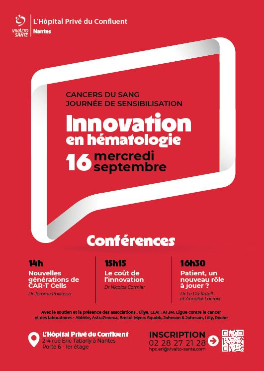 Journée de sensibilisation aux cancers du sang Hôpital privé du Confluent / Nouvelles Cliniques Nantaises Nantes