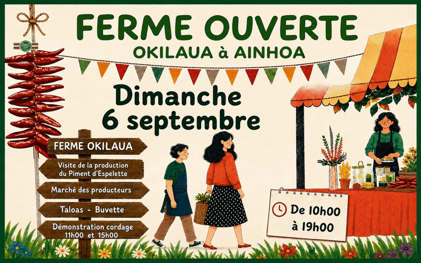 Journée découverte à la ferme okilaua avec marché de producteurs Ainhoa