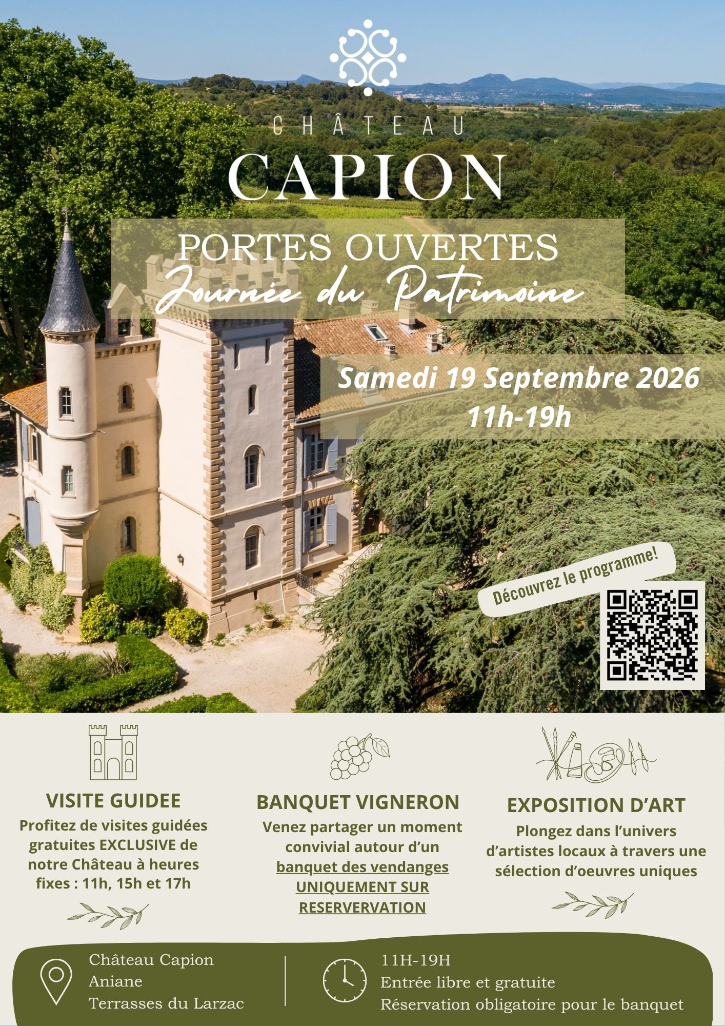 JOURNÉE DU PATRIMOINE AU CHATEAU CAPION Aniane