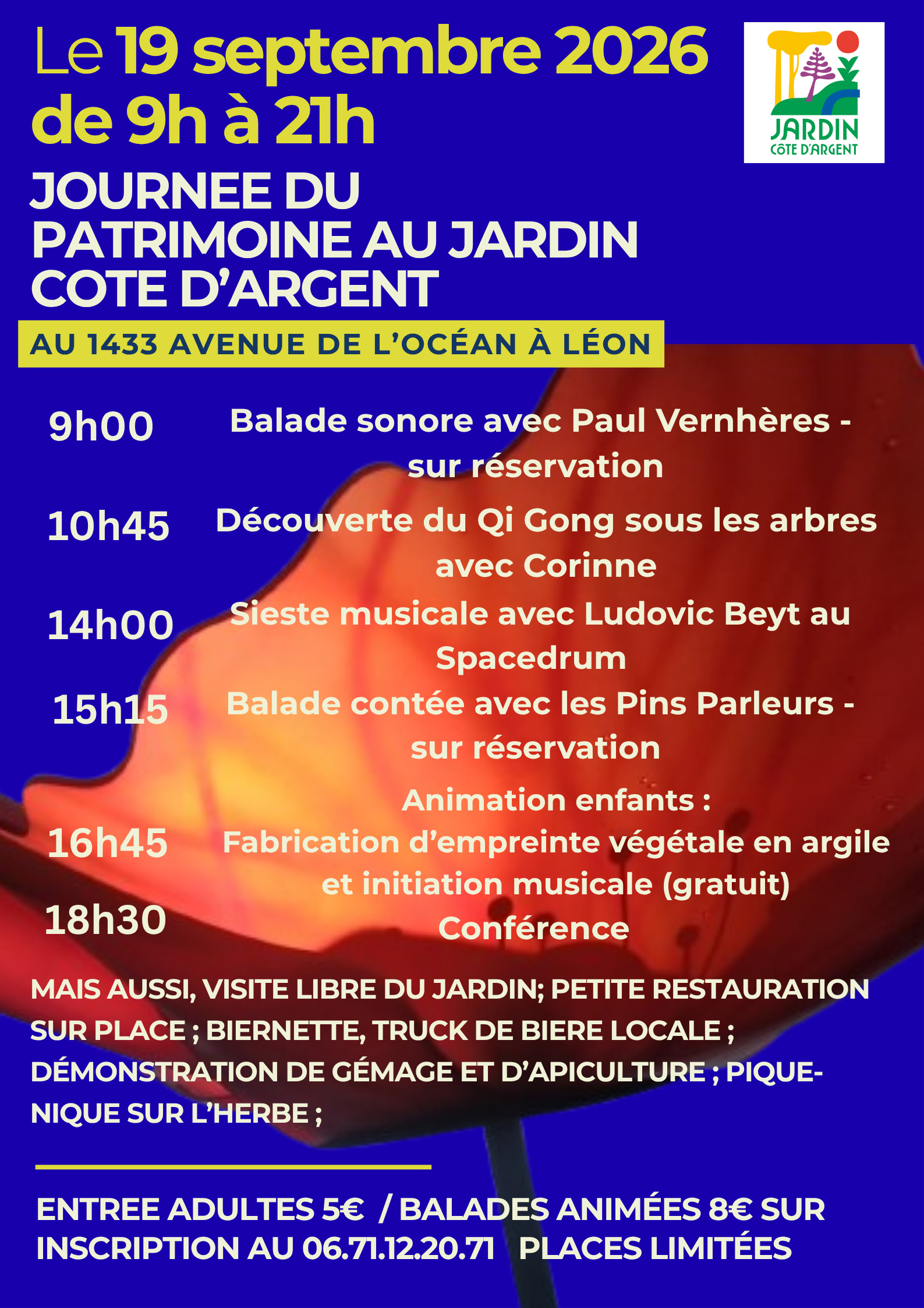 Journée du Patrimoine au Jardin de la Côte d'Argent 1433 avenue de l'océan Léon 2026-09-19