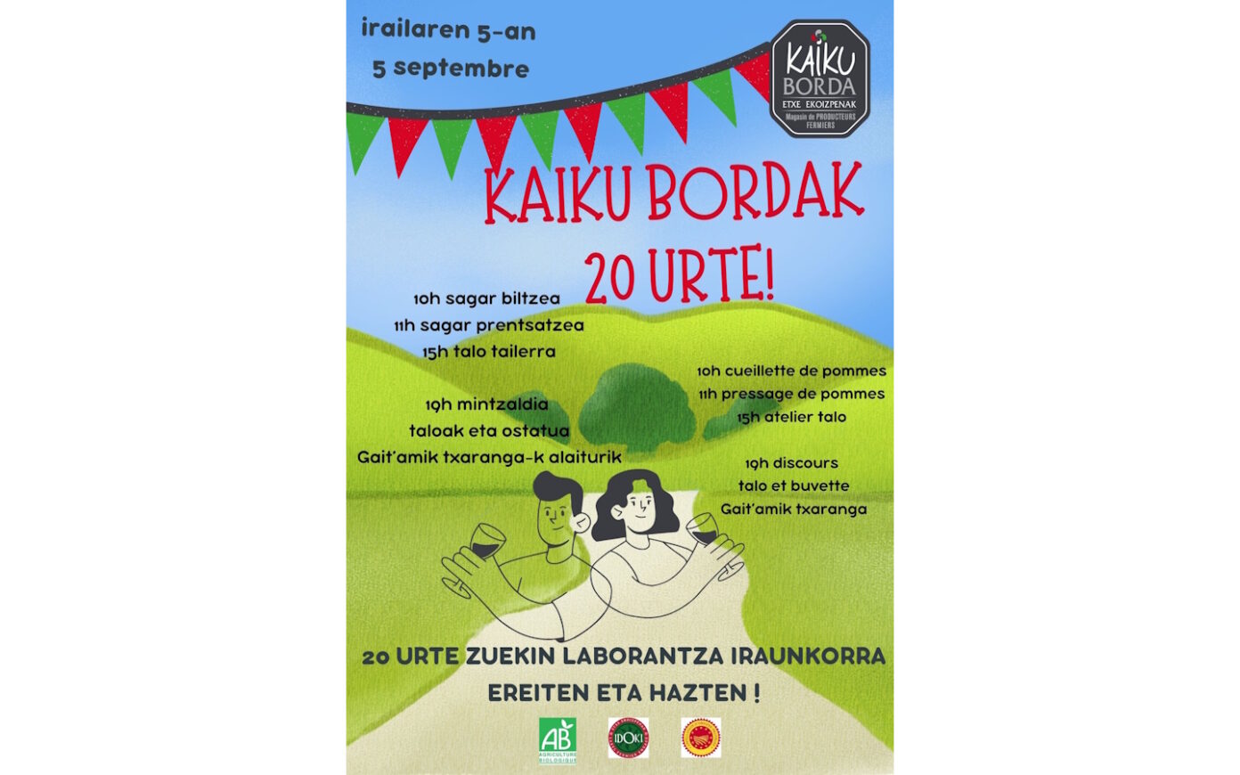 Journée festive 20 ans de Kaiku Borda Village des artisans Ossès