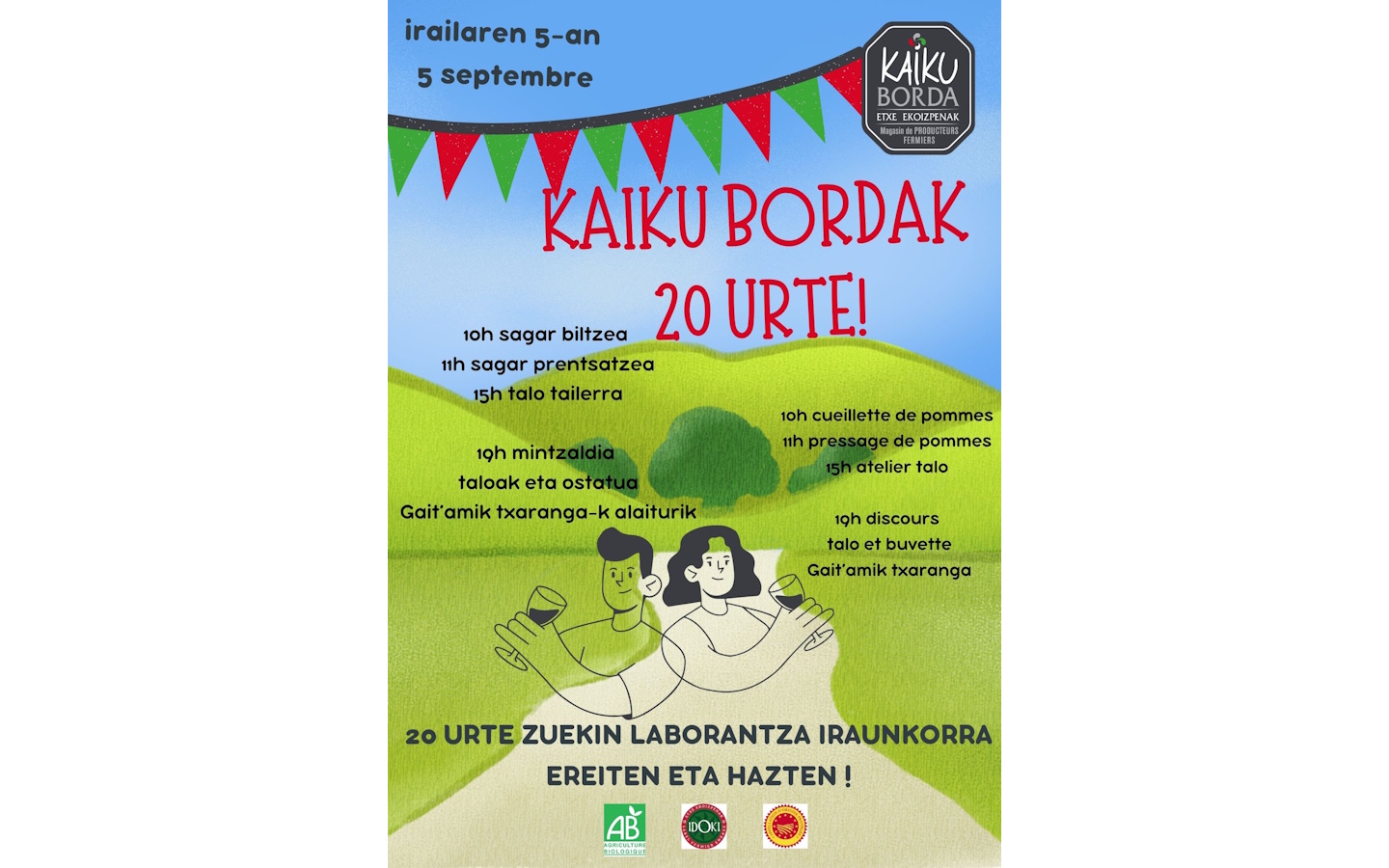 Journée festive 20 ans de Kaiku Borda Kaiku Borda Ossès 2026-09-05