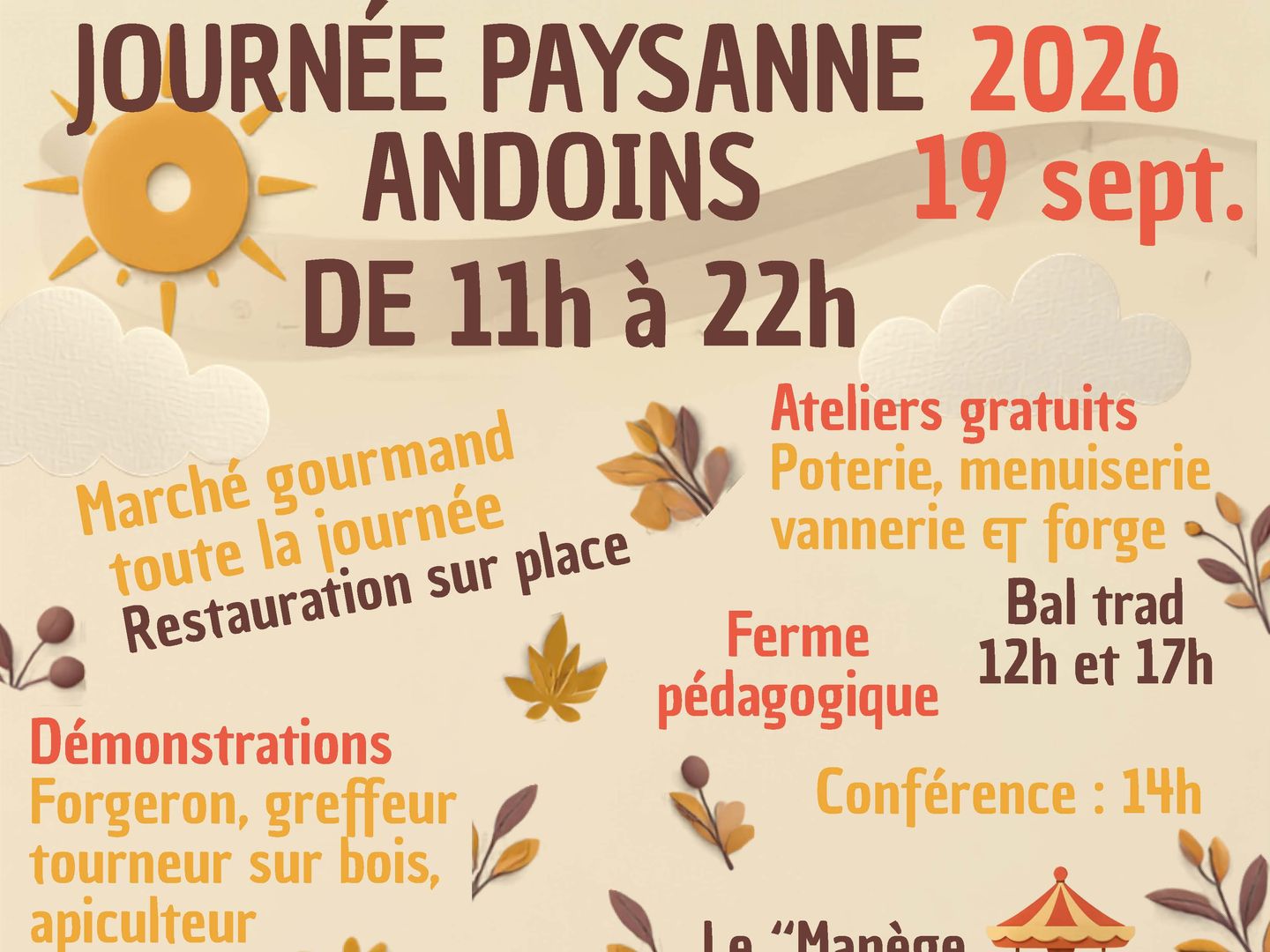 Journée Paysanne avec Mouss et Hakim 14 rue Corisande Andoins 2026-09-19