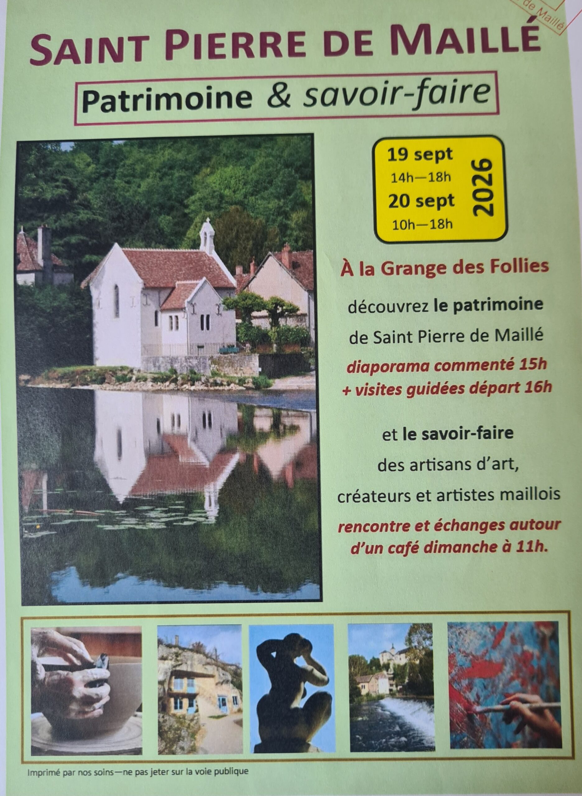 Journées du patrimoine à Saint Pierre de Maillé Avenue de la Libération Saint-Pierre-de-Maillé 2026-09-19
