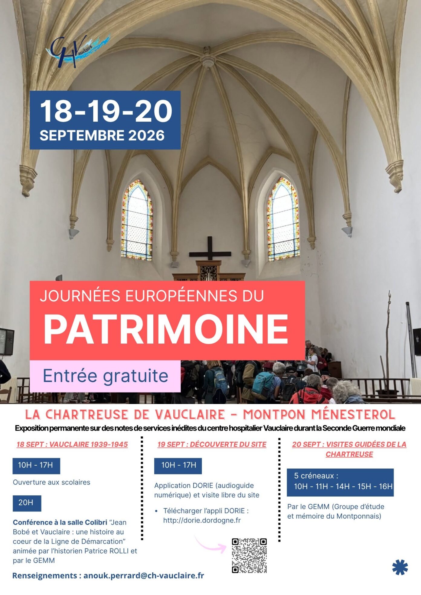Journées du Patrimoine à Vauclaire CH Vauclaire Montpon-Ménestérol