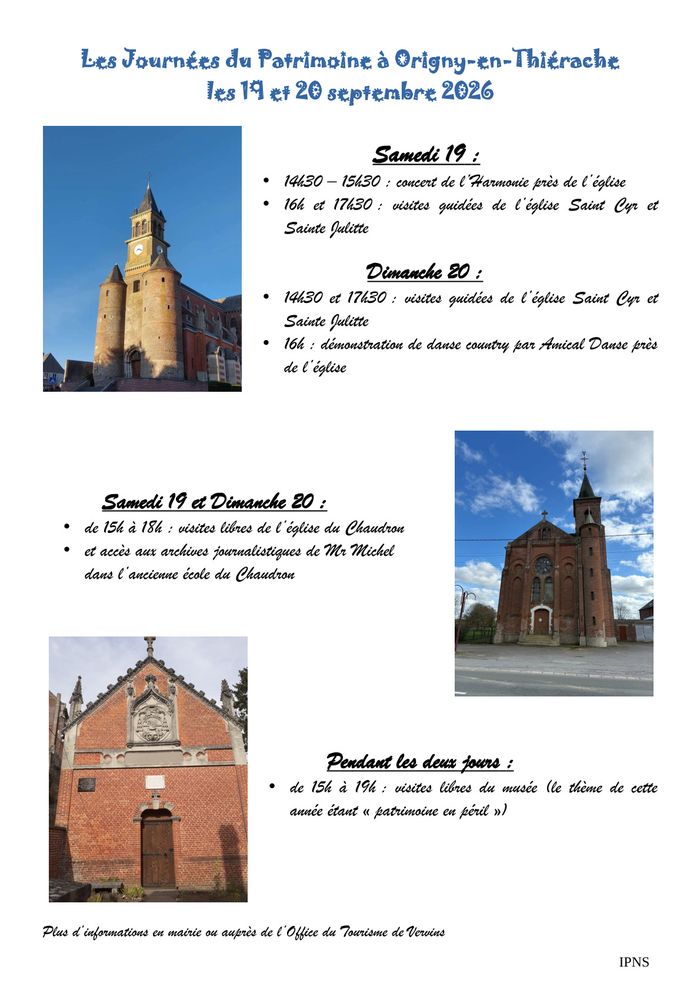 journées du patrimoine, Église Saints-Cyr-et-Juliette, Origny-en-Thiérache