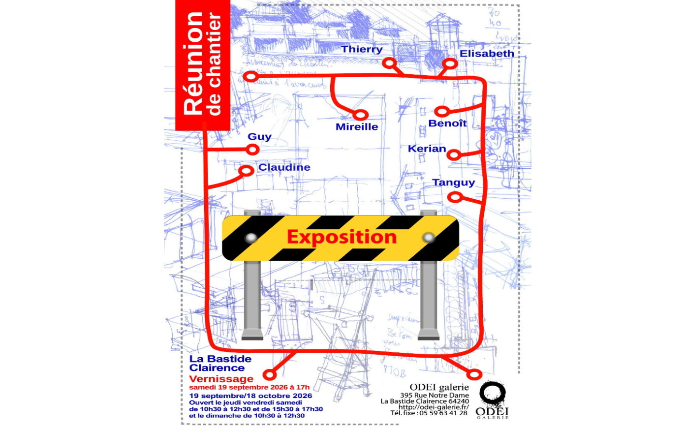 Journées du patrimoine Exposition Réunion de chantier Galerie Odei La Bastide-Clairence