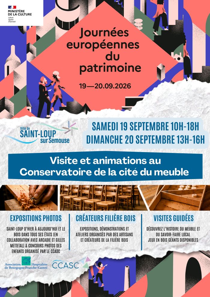 Journées Européennes du Patrimoine 2026 au Conservatoire de la cité du meuble Conservatoire de la cité du meuble Saint-Loup-sur-Semouse