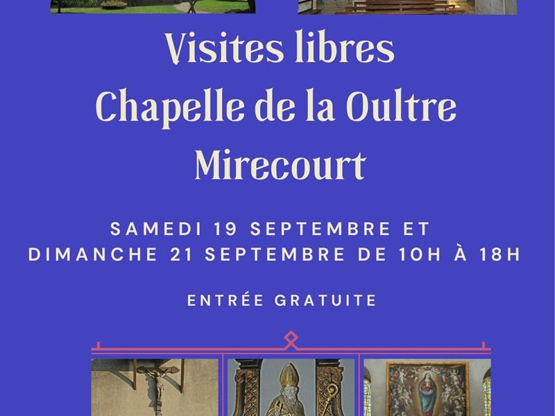 Journées européennes du patrimoine parcours en autonomie de la chapelle de la Oultre Chapelle de la Oultre Mirecourt 2026-09-19