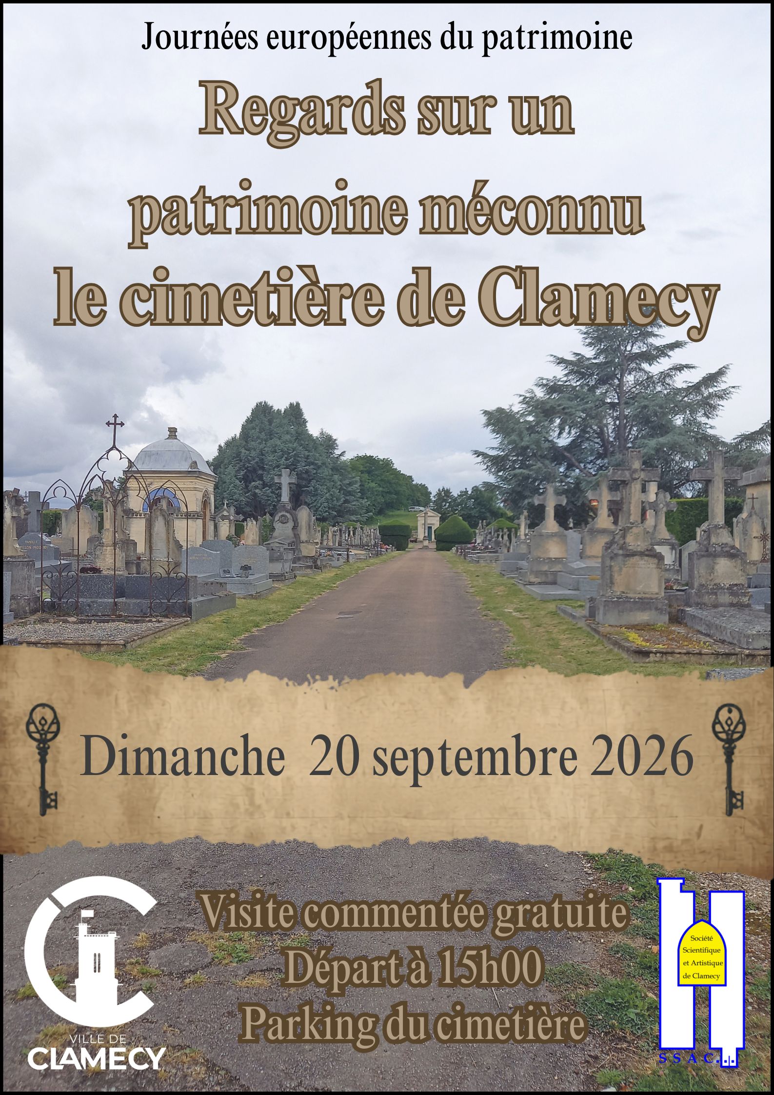 Journées Européennes du Patrimoine Promenade commentée Regard sur un patrimoine méconnu le cimetière de Clamecy Allée du Cimetière Clamecy 2026-09-20