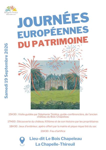 Journées européennes du patrimoine: Visite à la découverte des châteaux du Bois-Chapeleau Beugnon-Thireuil