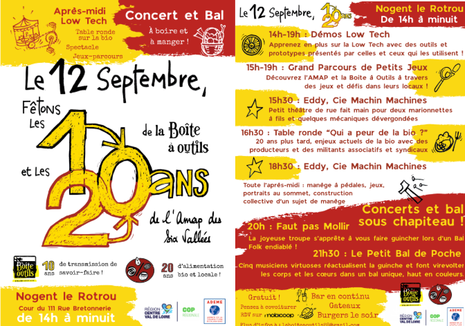La Boîte à Outils & l’AMAP fêtent leurs 10 et 20 ans ! Nogent-le-Rotrou