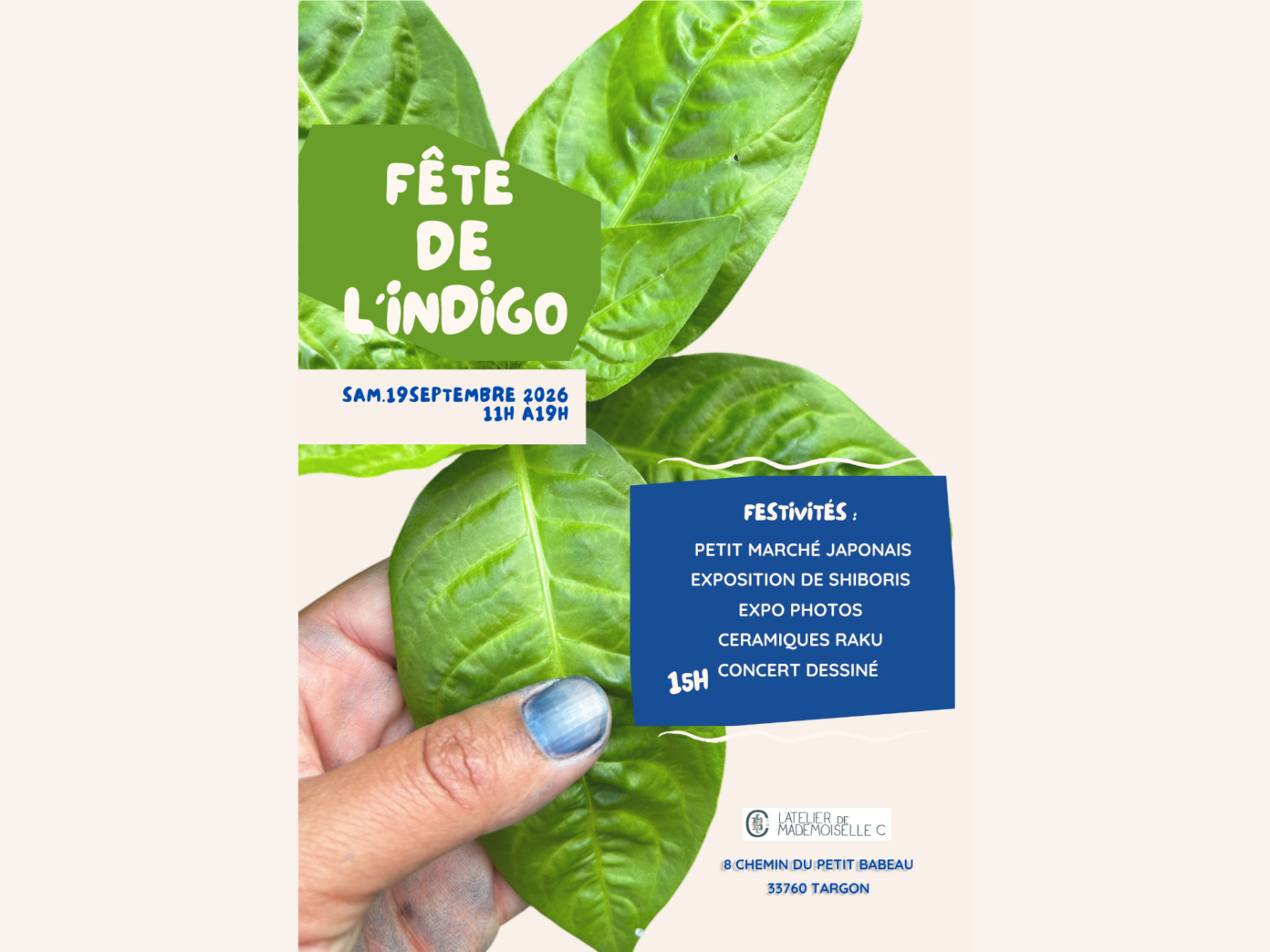 La fête de l&rsquo;indigo LES JARDINS DU BIONHEUR Targon
