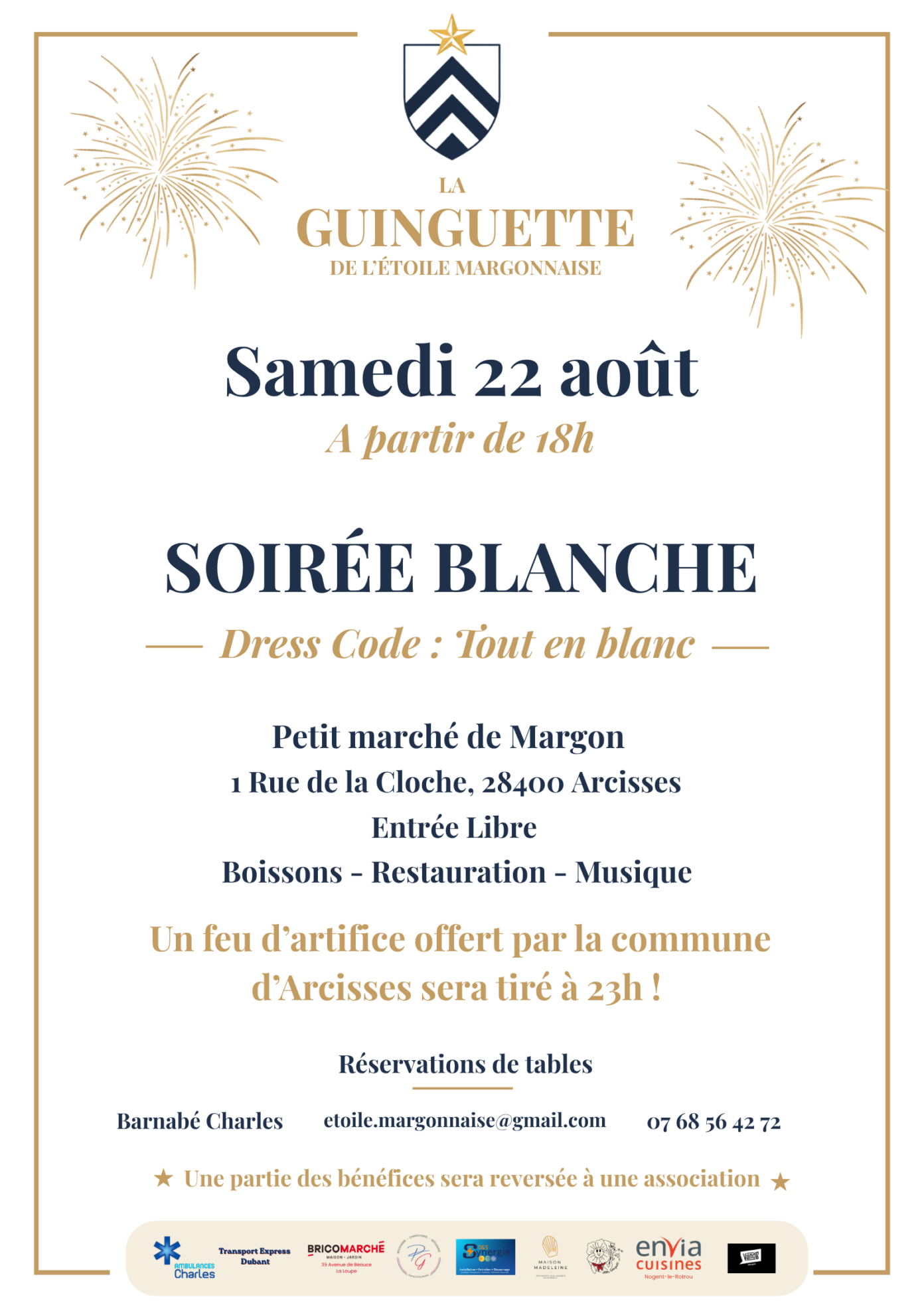 La Guinguette de l’Étoile Margonnaise Tout en blanc Arcisses