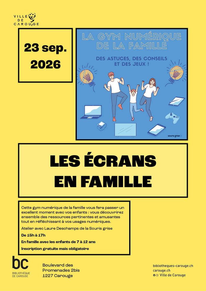 La gym numérique de la famille : des astuces, des conseils et des jeux !, Bibliothèque de Carouge, Carouge