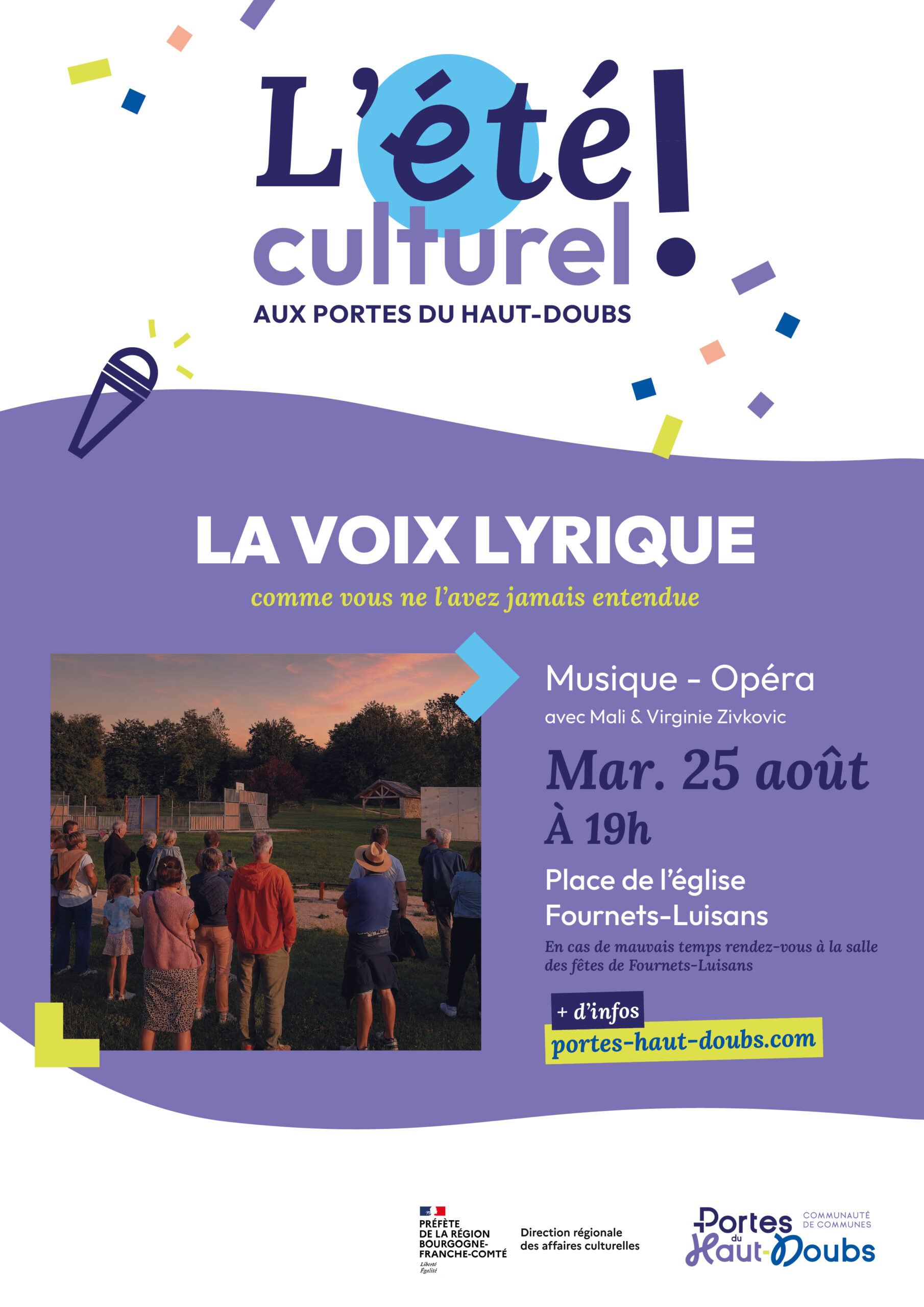 La voix lyrique...comme vous ne l'avez jamais entendue ! 1 Lieu-dit Tour de l'Église Fournets-Luisans 2026-08-25