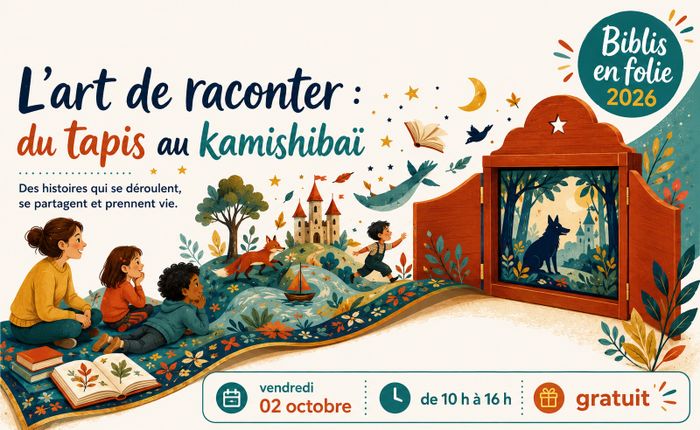 L’art de raconter : du tapis au kamishibaï, Médiathèque Anne Mousse de Sainte-Marie, Sainte-Marie