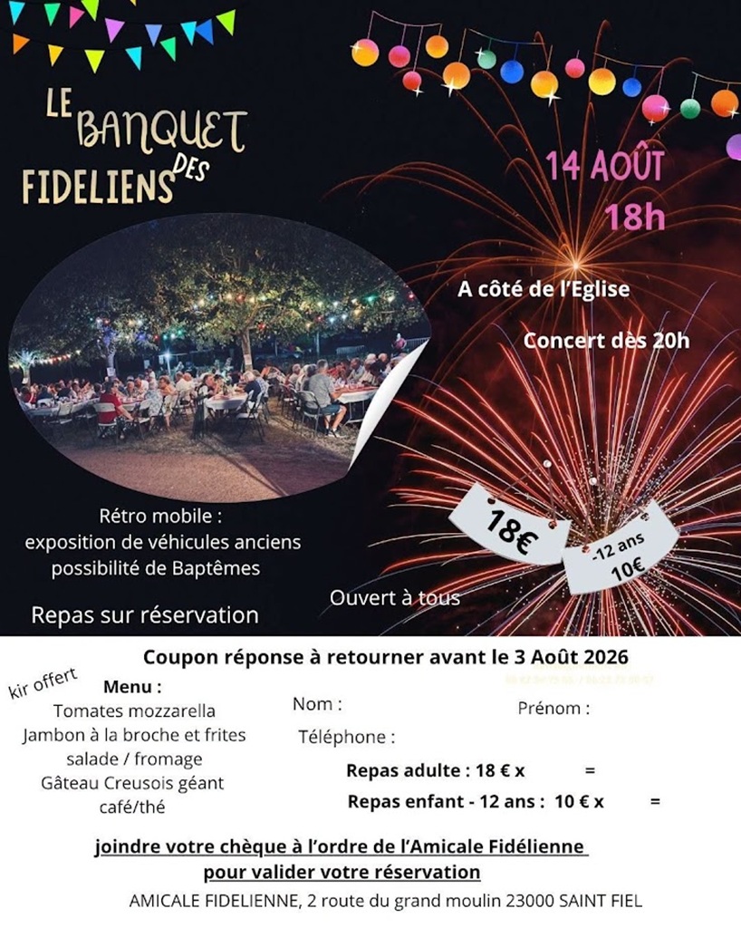 Le Banquet Fidéliens Saint-Fiel