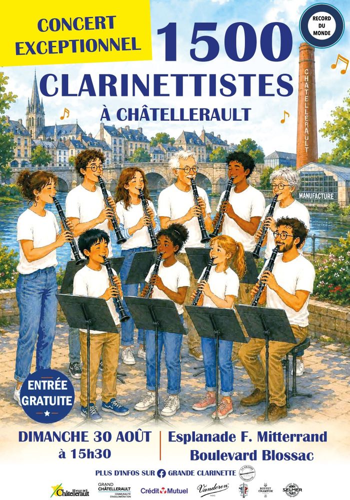 Le plus grand orchestre de clarinettes du monde Châtellerault Châtellerault