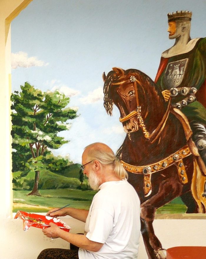 Le Trompe-l’œil à travers l’histoire par Carolus, pionnier du « street art » en Suisse, artiste aujourd’hui installé en Dordogne, Le Moulin d’Eymet, Eymet