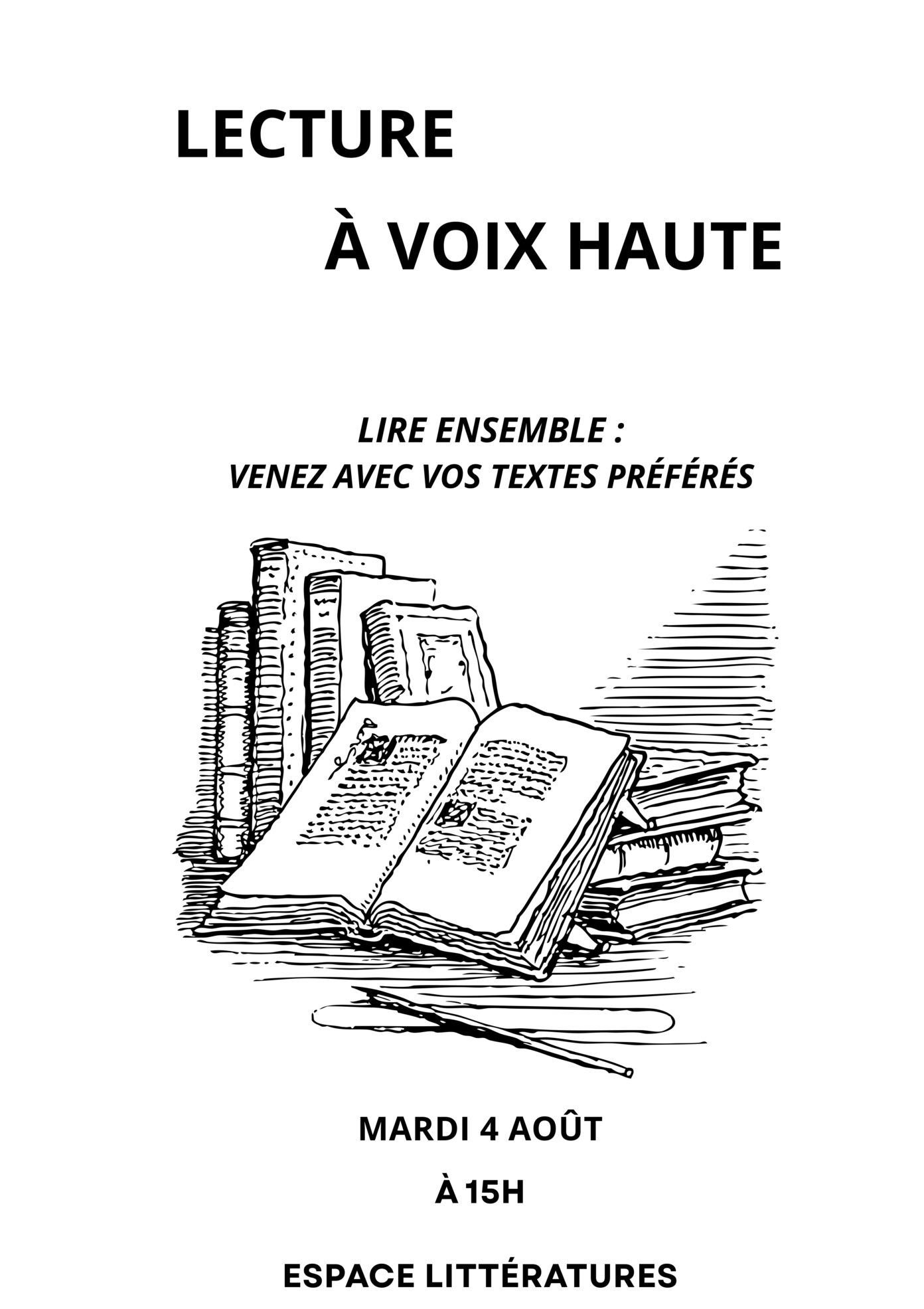 Lecture à voix haute Médiathèque Pierre Fanlac Périgueux