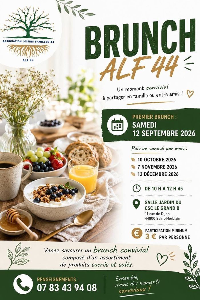 Les Brunchs ALF 44 Centre socioculturel Le Grand B Saint-Herblain