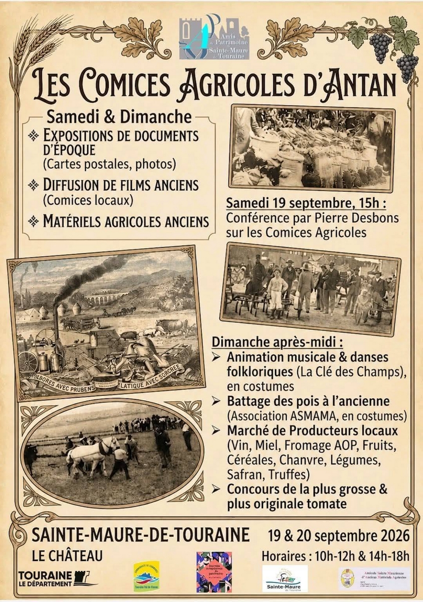 Les comices agricoles d'antan Château des Rohan Sainte-Maure-de-Touraine 2026-09-19