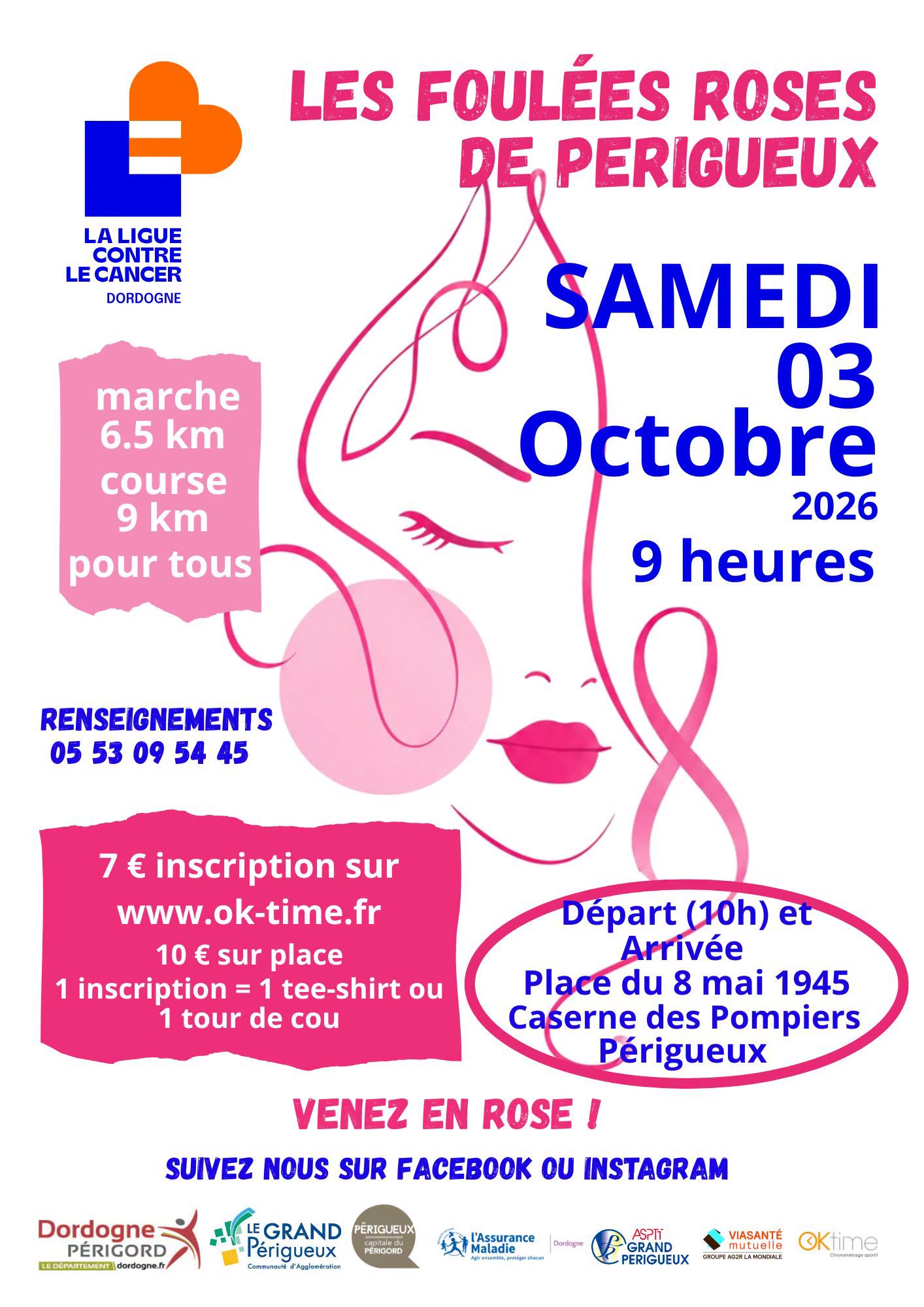 Les Foulées Roses de Périgueux Caserne des pompiers Périgueux 2026-10-03