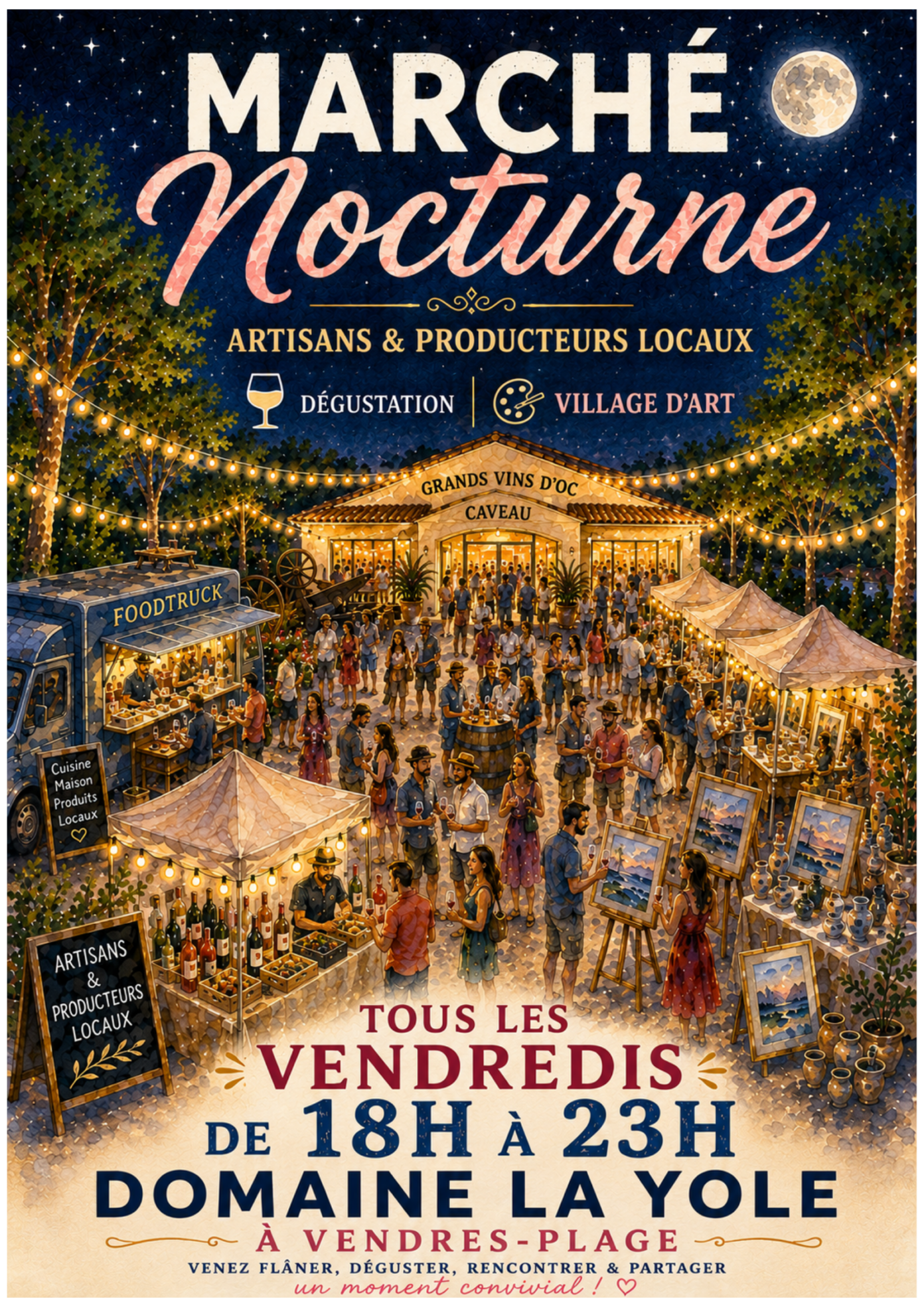 LES MARCHÉS NOCTURNES DU DOMAINE LA YOLE Vendres