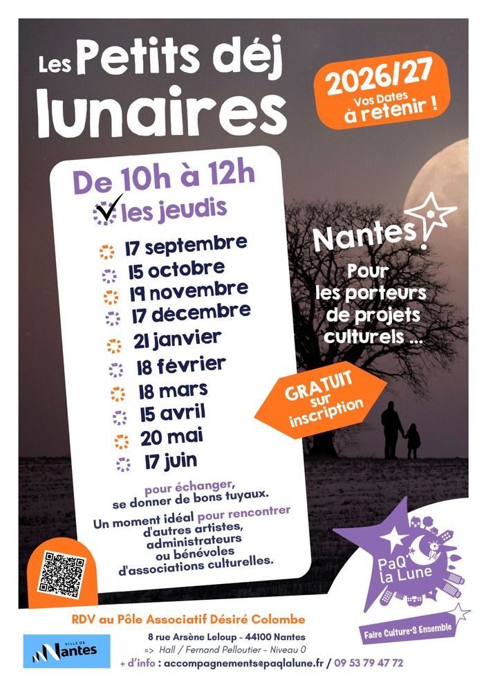 Les Petits Déj’ Lunaires Pôle associatif Désiré Colombe Nantes