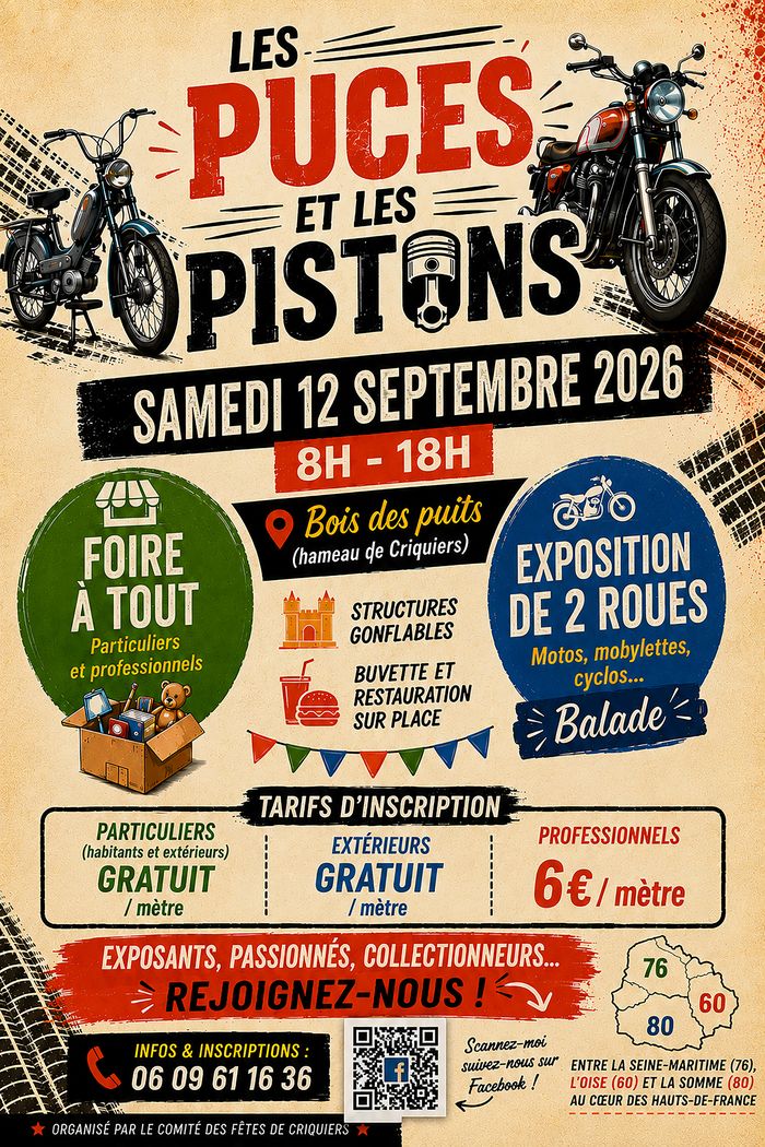 LES PUCES ET LES PISTONS, 9 route de Foucarmont, Bois-des-Puits, 76390 Criquiers, Seine Maritime, Criquiers