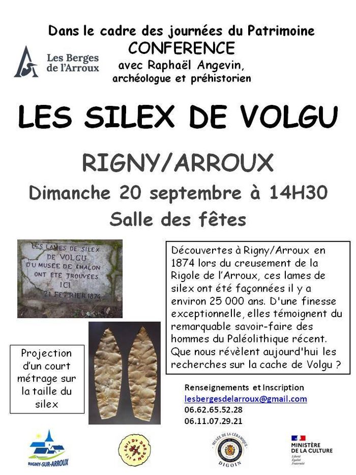 les silex de Volgu, Salle des fêtes rue du pigeonier 71160 Rigny sur Arroux, Rigny-sur-Arroux