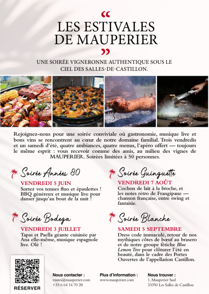 Les soirée Guinguette de MAUPERIER Les Salles-de-Castillon
