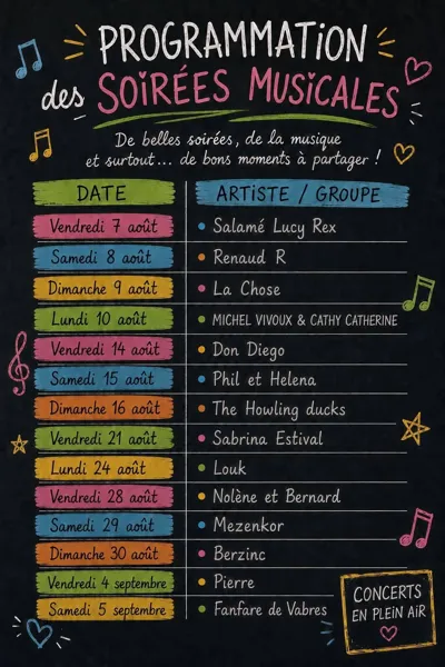 Les soirées musicales à la Paillotte Aveyronnaise Morlhon-le-Haut