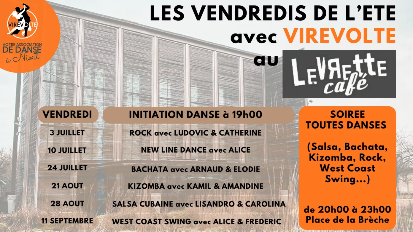 Les vendredis de l’été avec Virevolte au Levrette Café à Niort Levrette Café Niort