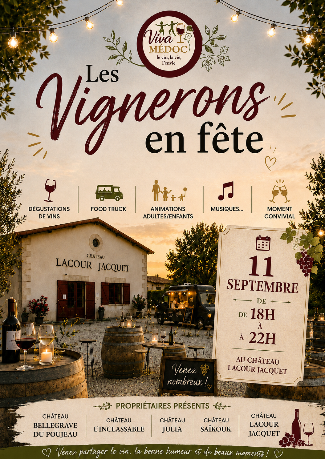Les Vignerons en fête Château Lacour Jacquet Cussac-Fort-Médoc